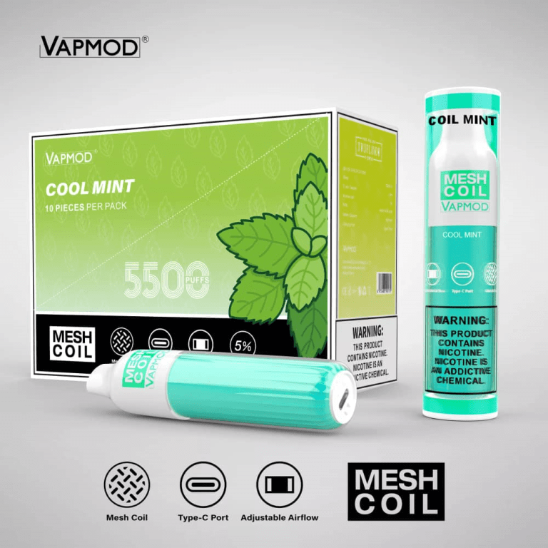 پاد یک بار مصرف وپ ماد VAPMOD Disposable Pod Cool Mint 5500 Puff