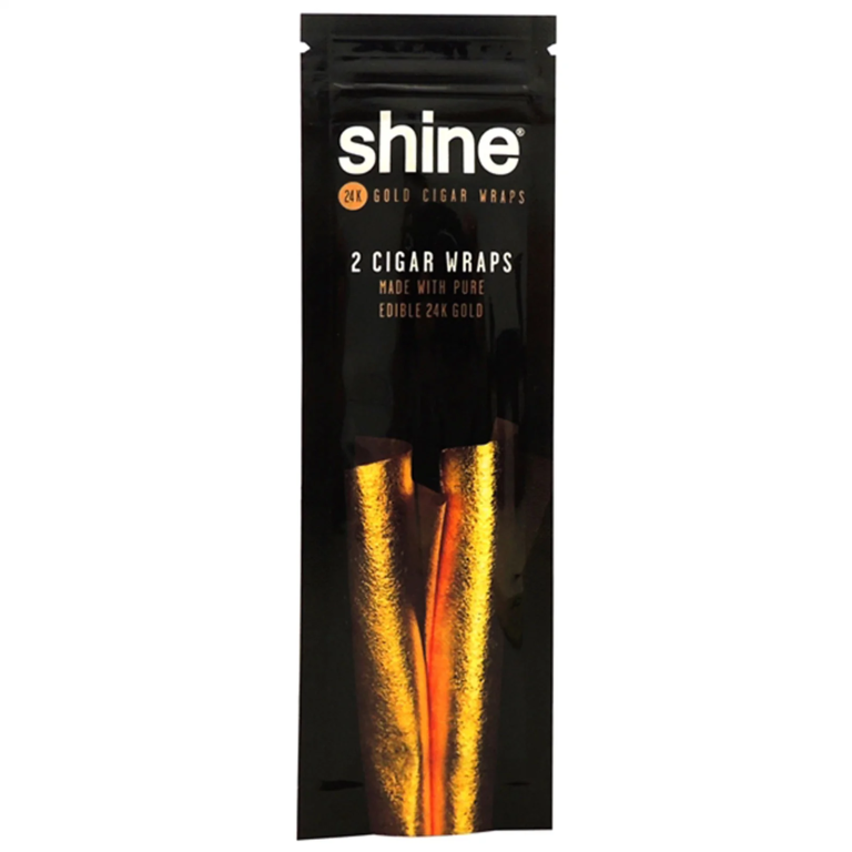 ورق سیگار پیچ رول شده طلا ۲۴k شاین Shine 24k Gold 2x Warps Rolling Paper