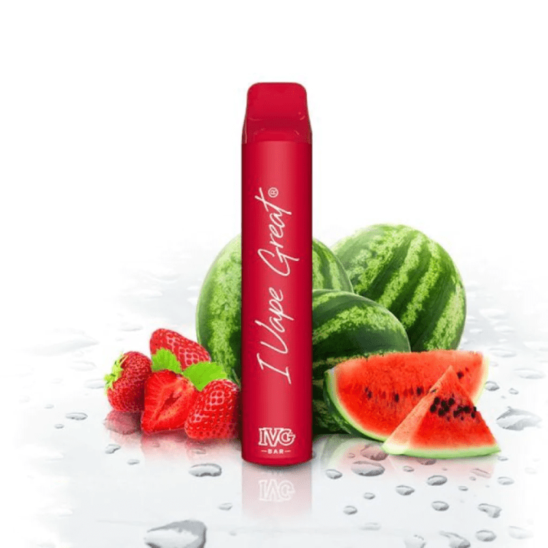 پاد سیستم یک بار مصرف بار مکس توت فرنگی هندوانه Ivg Max Bar Strawberry Watermelon Disposable 3000 Puff سفارش انگلستان