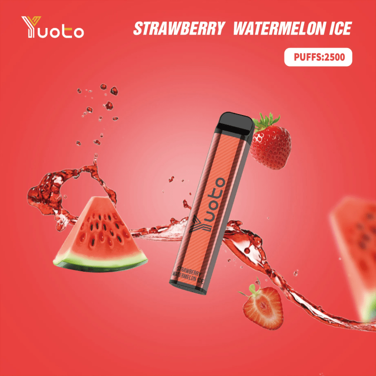 پاد سیستم یک بار مصرف یوتو هندوانه توت فرنگی Yuoto Strawberry Watermelon Disposable 2500 Puff