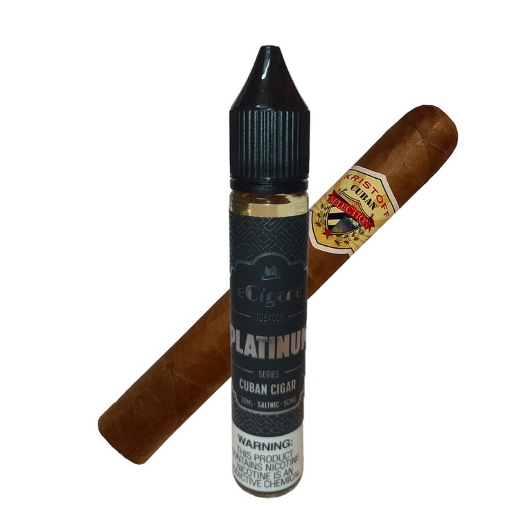 سالت نیکوتین سیگار برگ کوبانو ای سیگارا Ecigara Platinum Cubano cigar Salt nic (30ml)